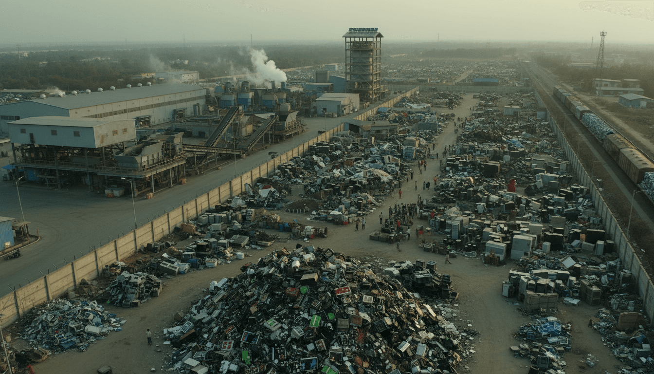 Editorial image for “India's New Gold Rush Is in Its Scrap Yards. Is It Ready to Dig?”, illustrating nickel.